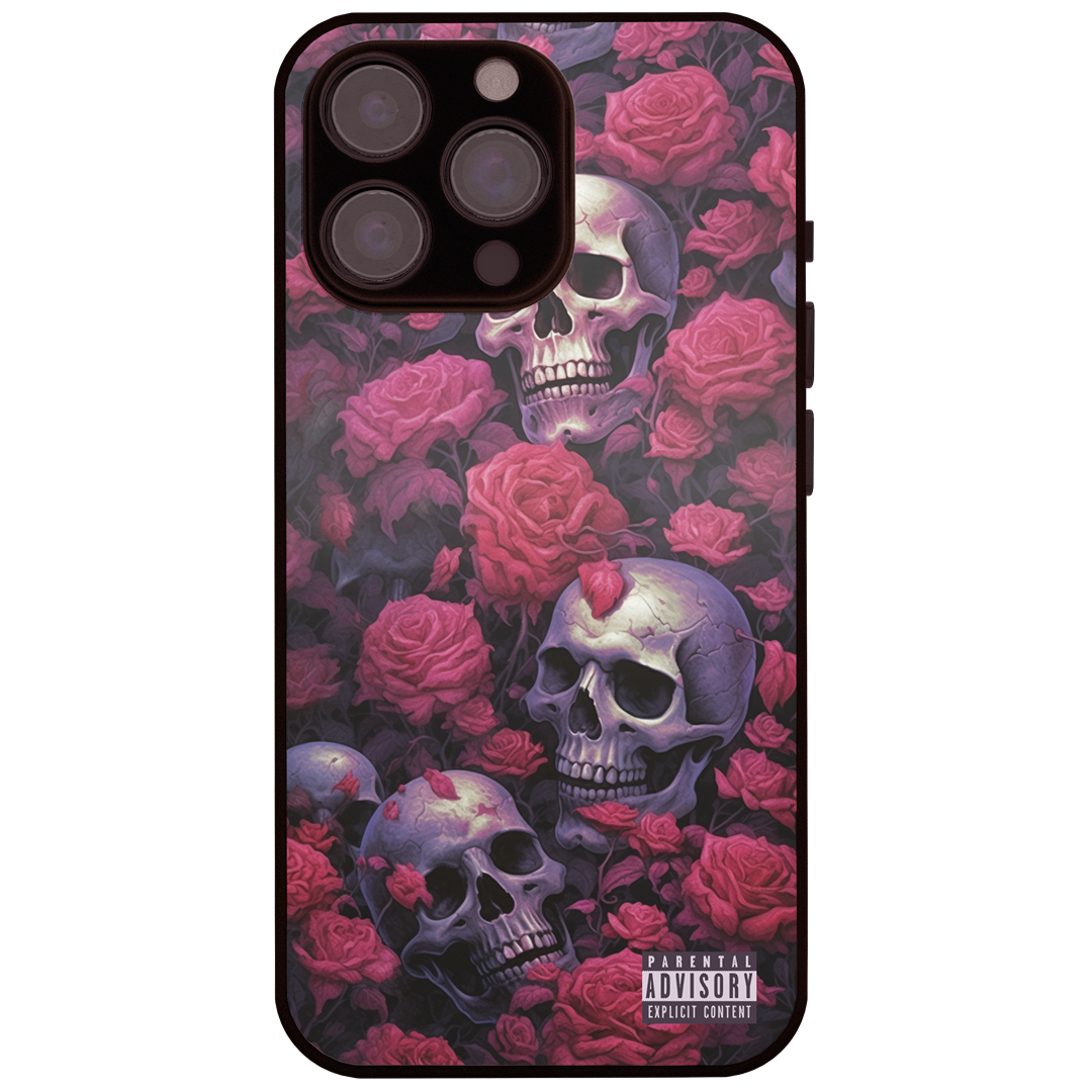 Skull and roses (Glass)